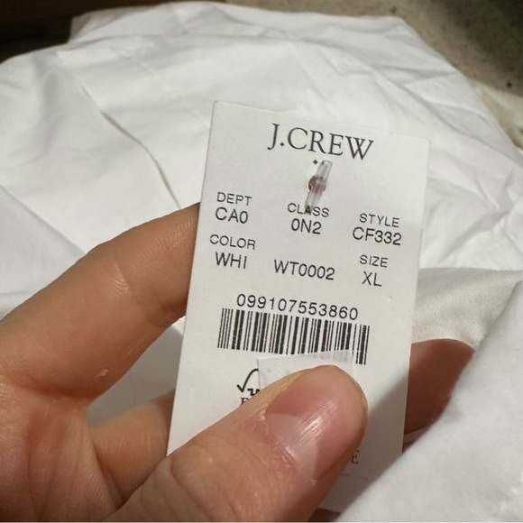 J crew Tartan placket jeweled button-up cotton poplin shirt in signature fit - Picture 4 of 4